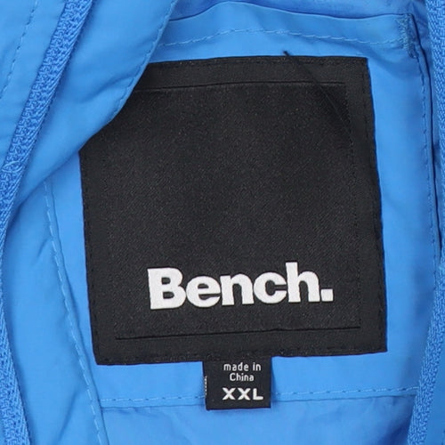Bench Men's Blue 2XL Windbreaker Jacket Casual Hooded