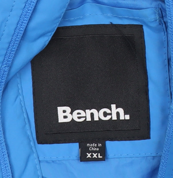 Bench Men's Blue 2XL Windbreaker Jacket Casual Hooded
