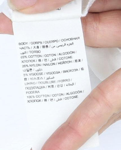 Superdry Women's White A-Line Strapless Dress M