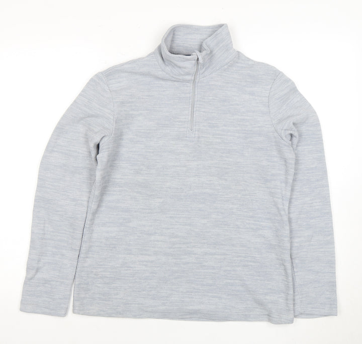 Mountain Warehouse Women's Grey Mock Neck Sweatshirt - Size 12