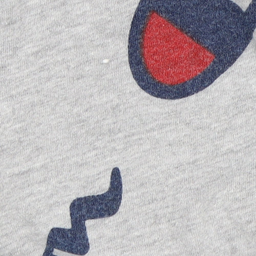 Champion Boys Grey Logo T-Shirt, Short Sleeve, Size 1