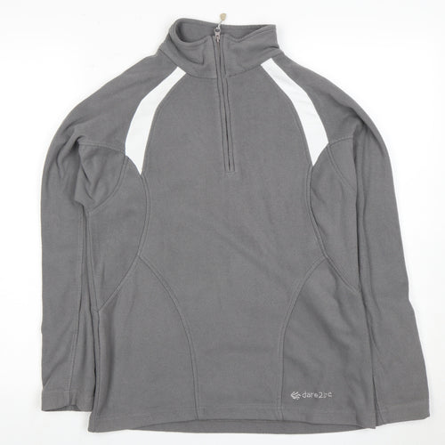 Dare2Be Women's Grey Fleece Zip Sweatshirt M