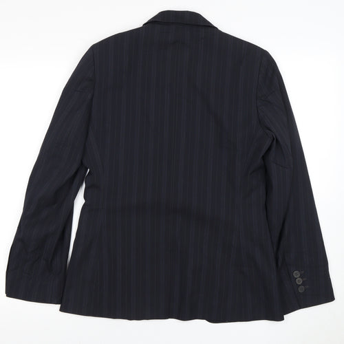 Ted Baker Women's Black Pinstripe Suit Jacket Size 10
