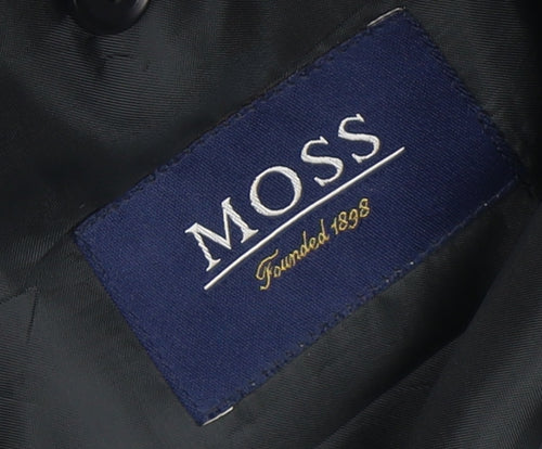 Moss Men's Black Check Blazer, Size 40, Regular