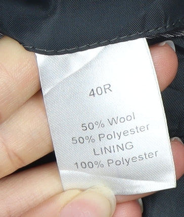 Moss Men's Black Check Blazer, Size 40, Regular