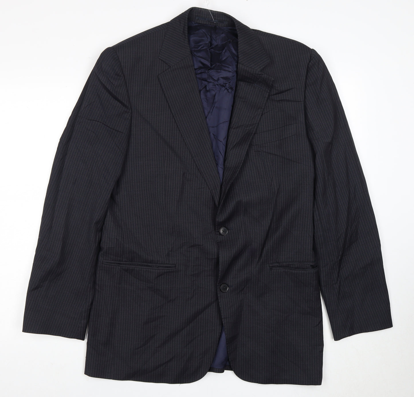 Jaeger Men's Blue Blazer, Size 38R, Wool Jacket
