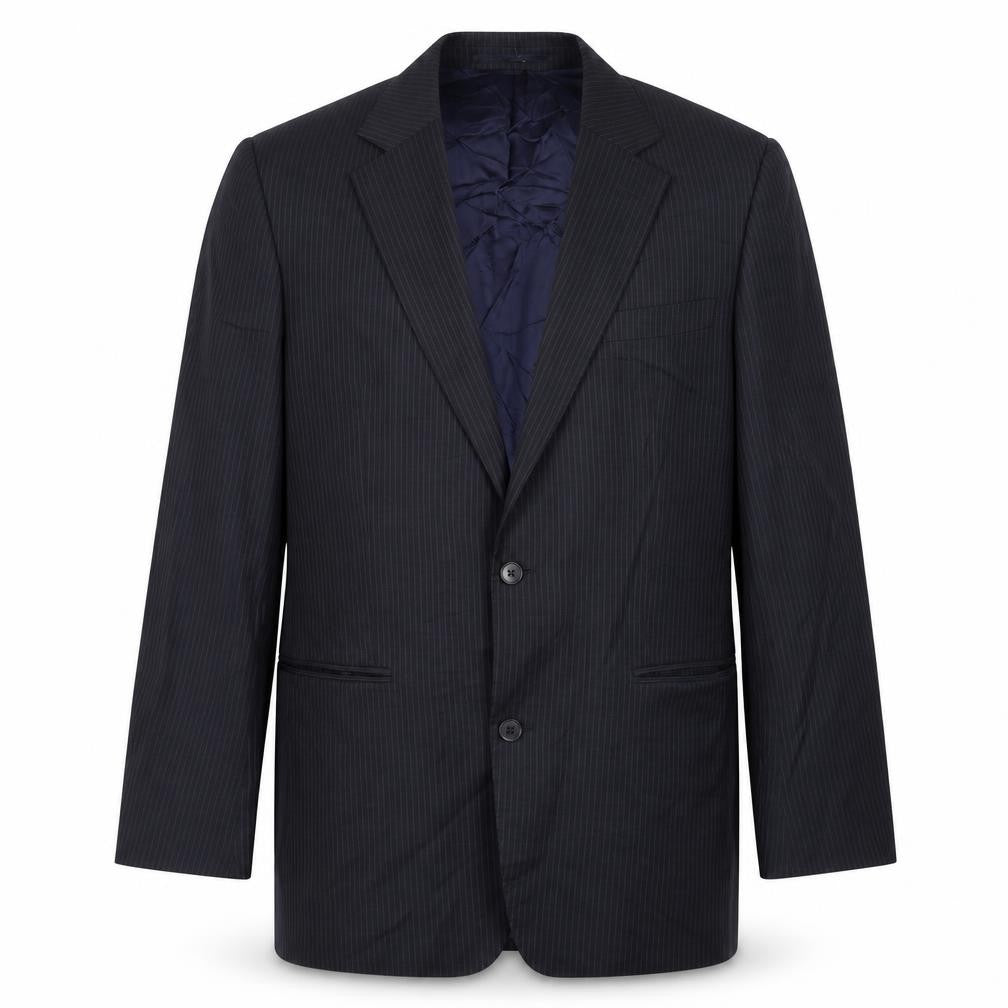 Front view of Jaeger Men's Blue Blazer, size 38R, Wool Jacket