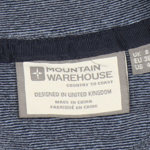 Mountain Warehouse Women's Blue Lightweight 1/2 Zip Sweatshirt