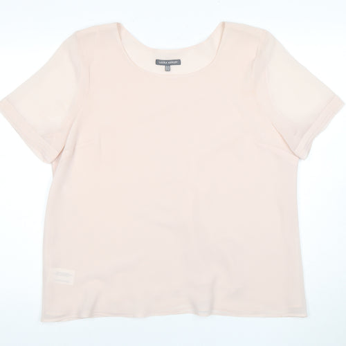 Laura Ashley Women's Beige Short Sleeve Top Size 18