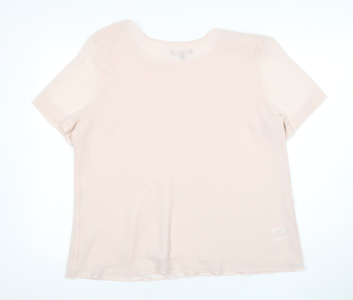 Laura Ashley Women's Beige Short Sleeve Top Size 18