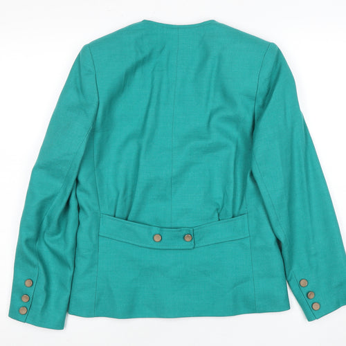 Windsmoor Women's Green Double-Breasted Blazer Size 8