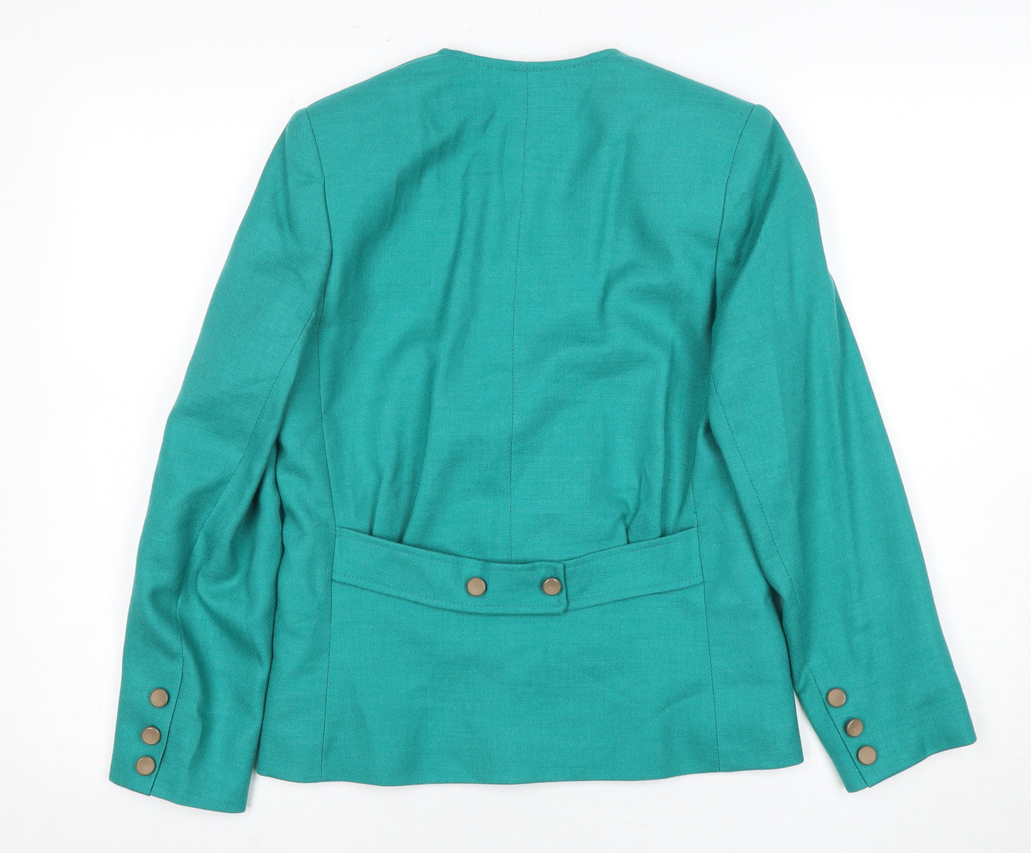 Windsmoor Women's Green Double-Breasted Blazer Size 8