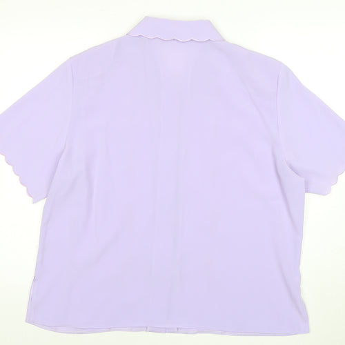 Rosy Women's Purple Embroidered Blouse Size 12