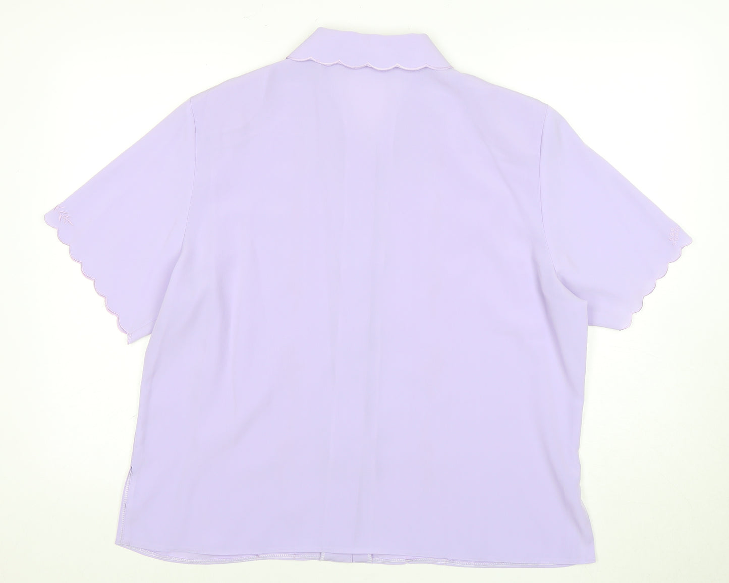 Rosy Women's Purple Embroidered Blouse Size 12