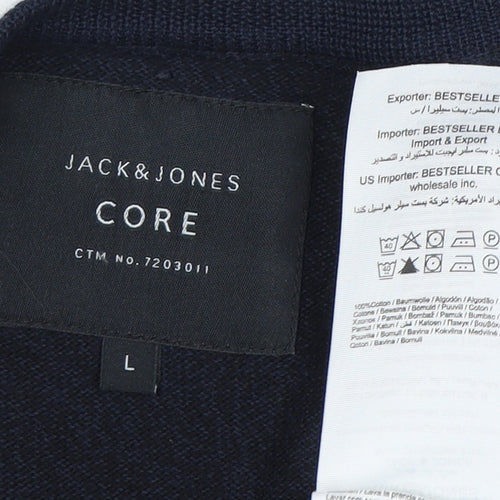 Jack & Jones Men's Black Long Sleeve T-Shirt L