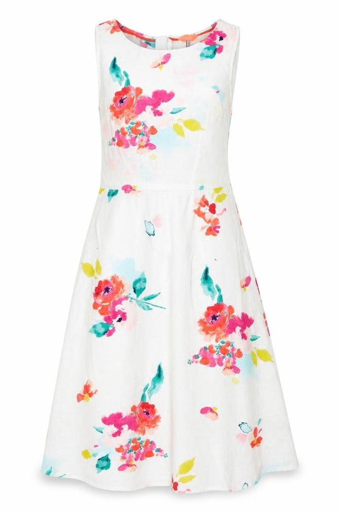 Janette Women's Floral A-Line Dress Size 8 Summer