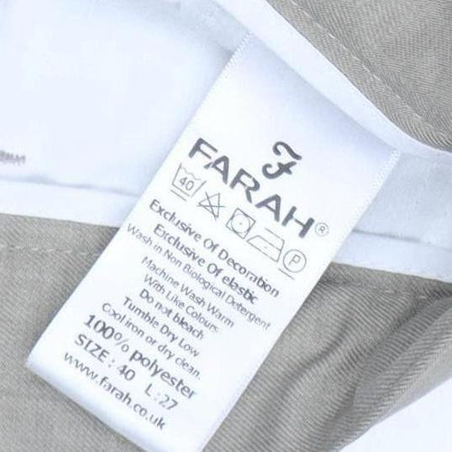 Farah Men's Beige Classic Trousers Size 40