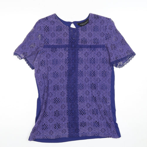 Dorothy Perkins Women's Purple Lace Blouse, Size 12