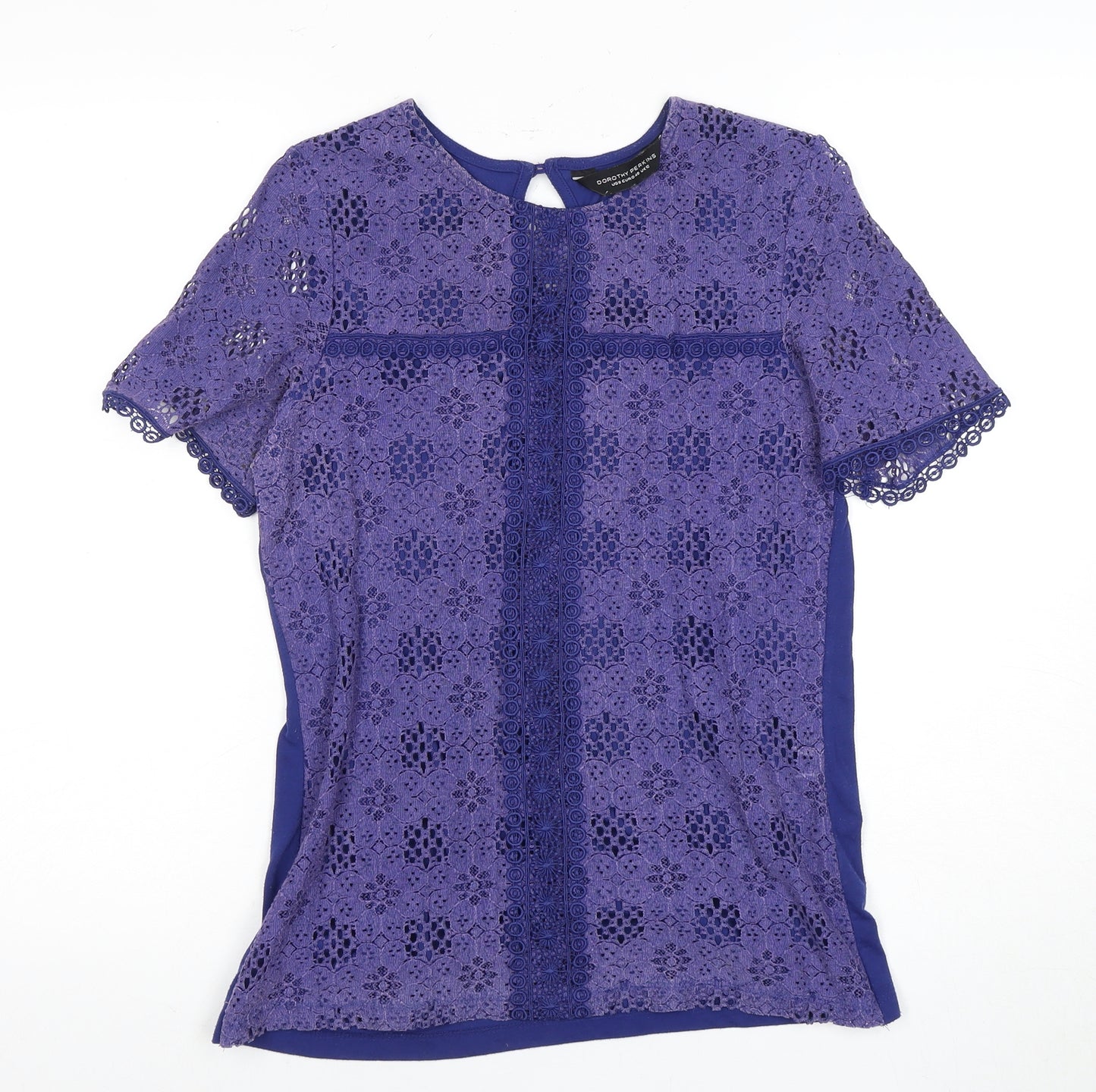 Dorothy Perkins Women's Purple Lace Blouse, Size 12