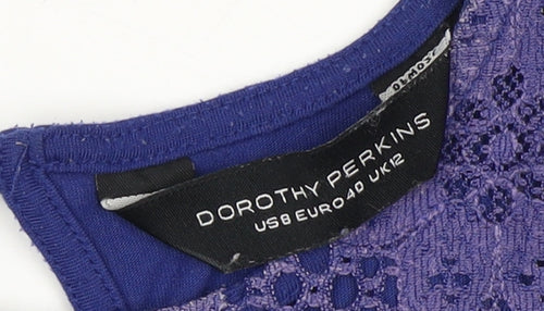 Dorothy Perkins Women's Purple Lace Blouse, Size 12