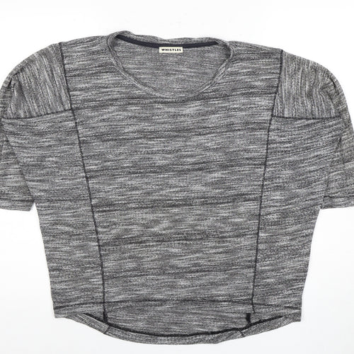 Whistles Women's Grey Jumper M Round Neck