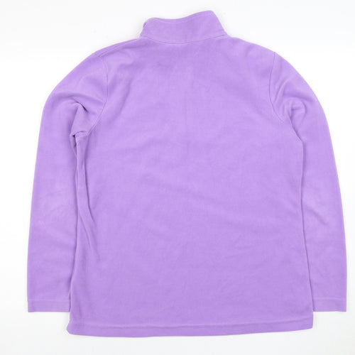 Regatta Women's Purple Fleece 1/4 Zip Sweatshirt Size 14