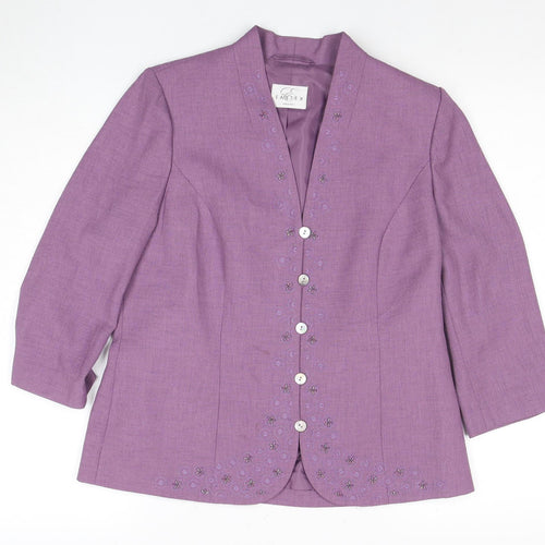 Eastex Women's Purple Suit Jacket, Size 10, Elegant