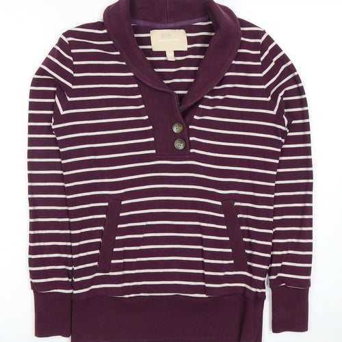 Banana Republic Henley Purple Striped Women's XS Sweatshirt