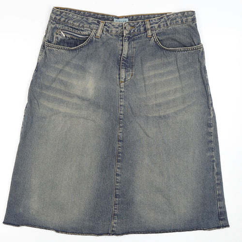 Jigsaw Women's Blue Denim Skirt, Size 14, Casual