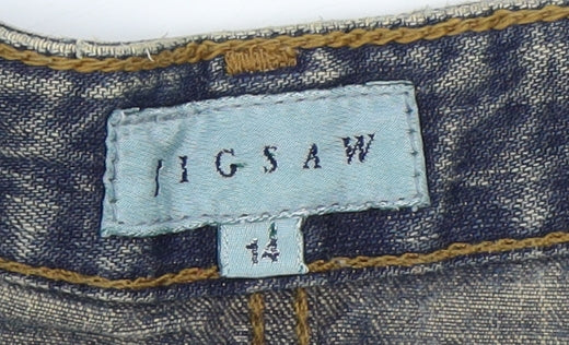 Jigsaw Women's Blue Denim Skirt, Size 14, Casual