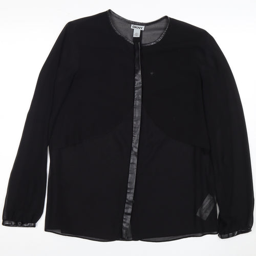 DKNY Women's Black Long Sleeve Blouse Size S