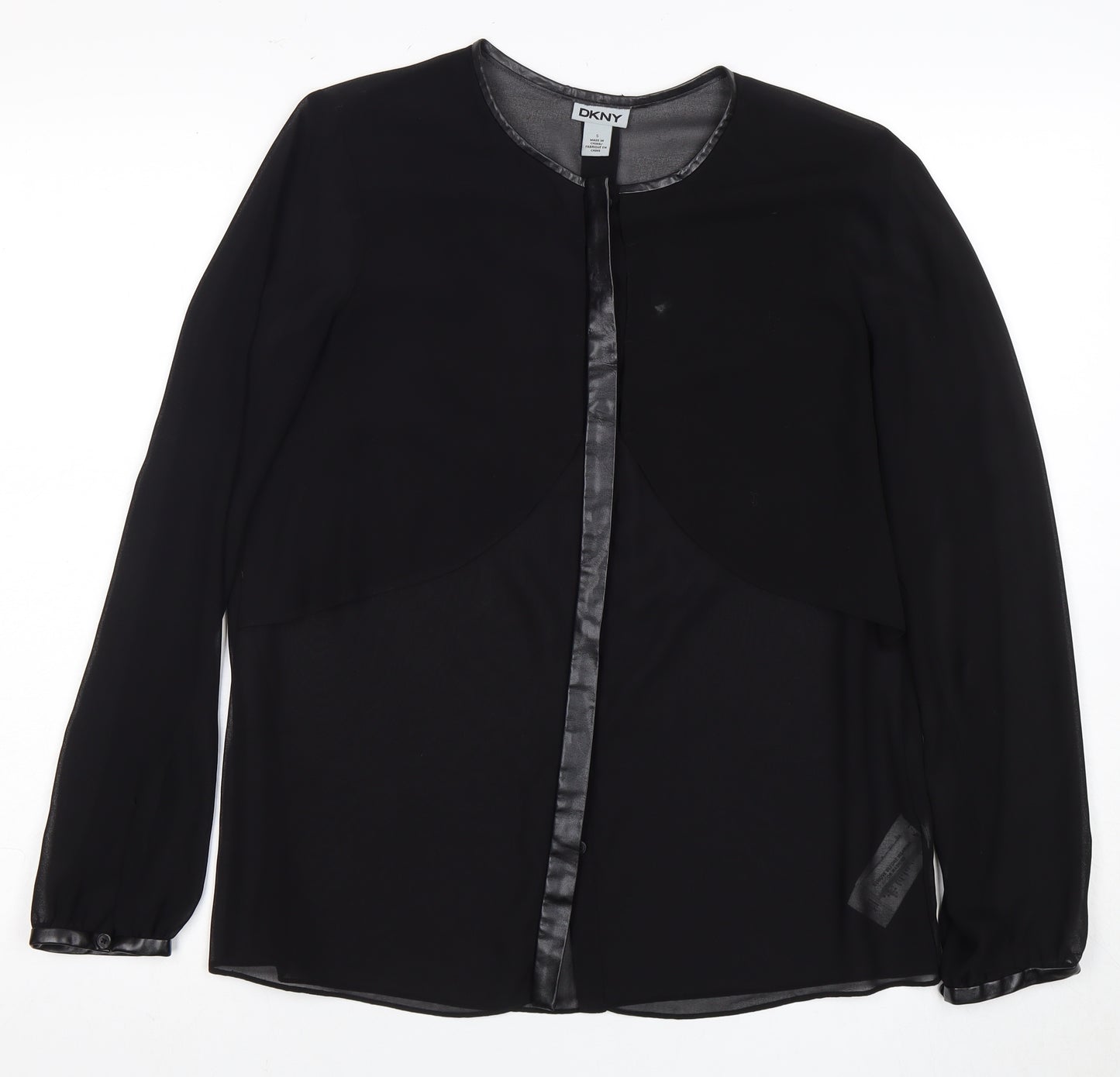 DKNY Women's Black Long Sleeve Blouse Size S