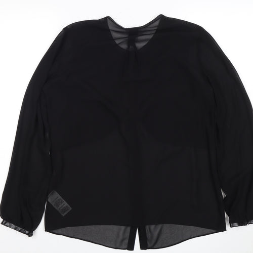 DKNY Women's Black Long Sleeve Blouse Size S