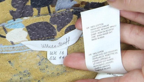 White Stuff Women's Multicoloured Floral Top - Size 16