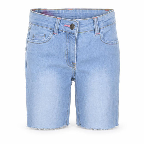 Original Penguin Girls Blue Denim Cut-Off Shorts 6-7 Y