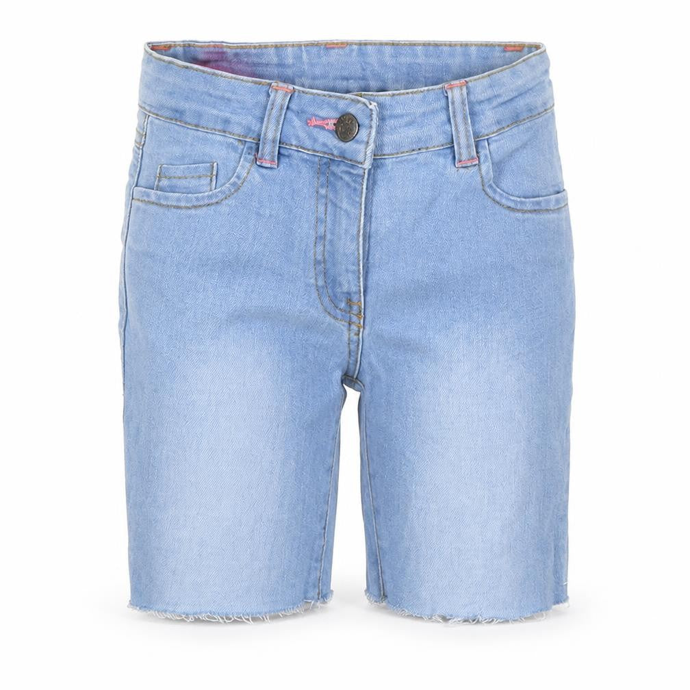 Original Penguin Girls Blue Denim Cut-Off Shorts 6-7 Y