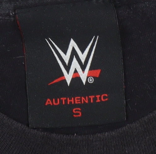 WWE Men's Black Graphic Print T-Shirt - Size S