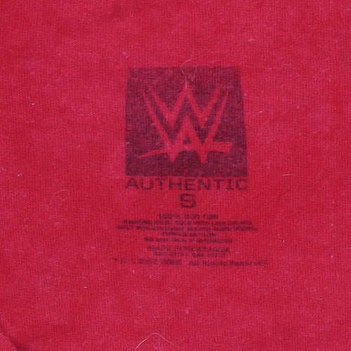 WWE Red T-Shirt Unisex Adults Size S Sports Casual