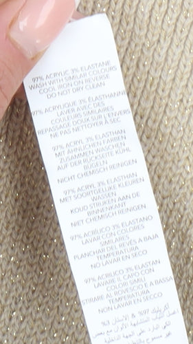 I Saw It First Women's Beige One Shoulder Knit Top, Size 8