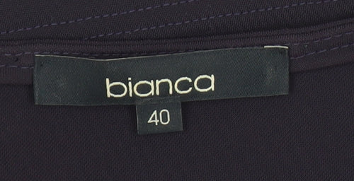 Bianca Women's Black Long Sleeve V-Neck Top Size 12