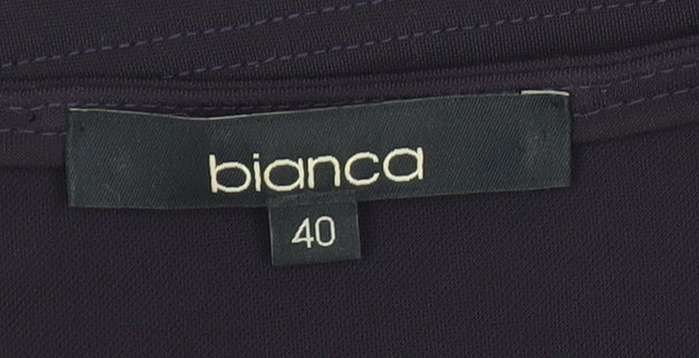 Bianca Women's Black Long Sleeve V-Neck Top Size 12