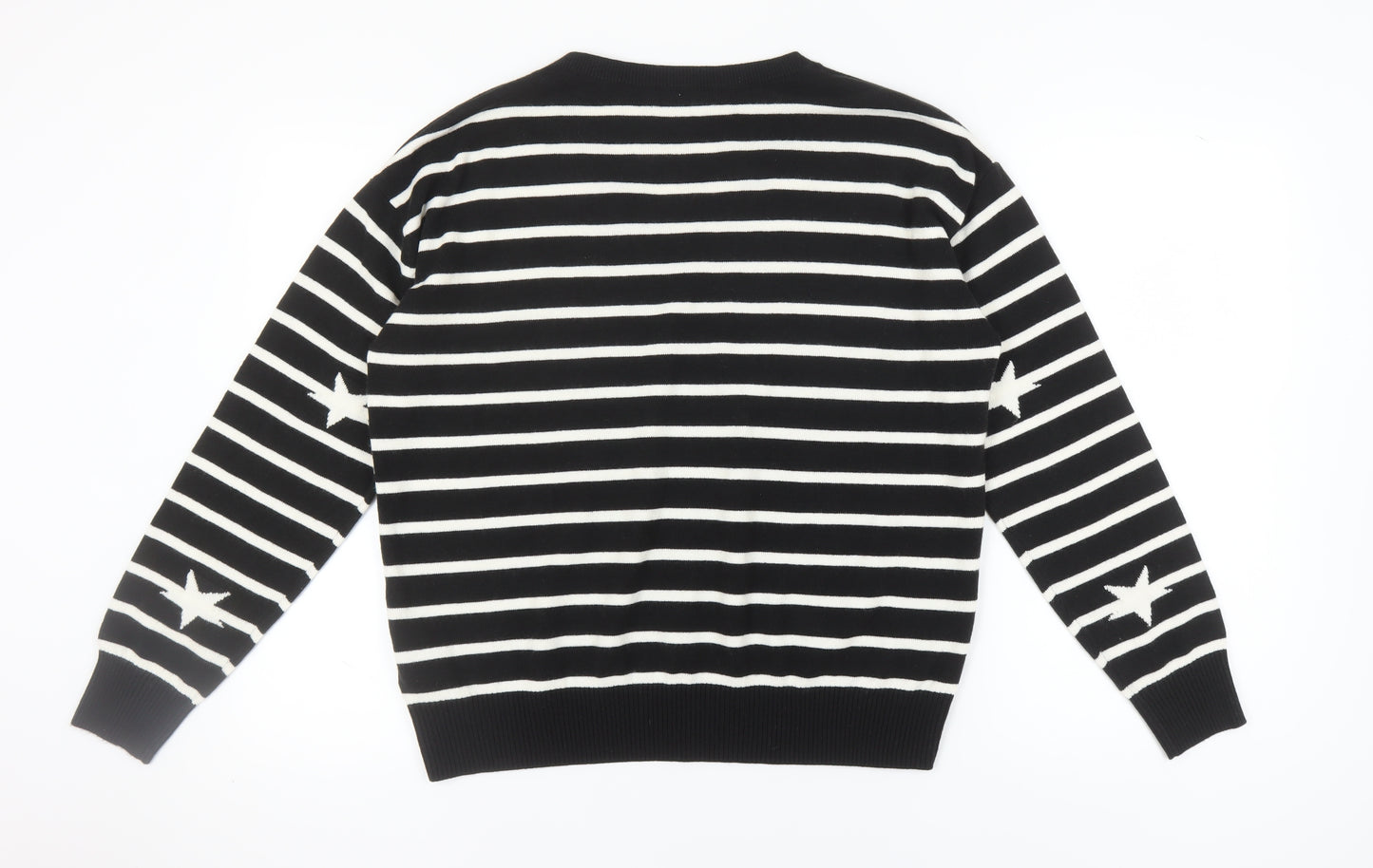 Marks and Spencer Women's V-Neck Black Jumper, Size 16