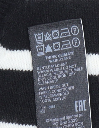 Marks and Spencer Women's V-Neck Black Jumper, Size 16