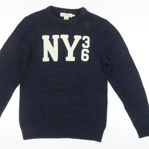 H&M Men's Blue Pullover Jumper M - Casual Style