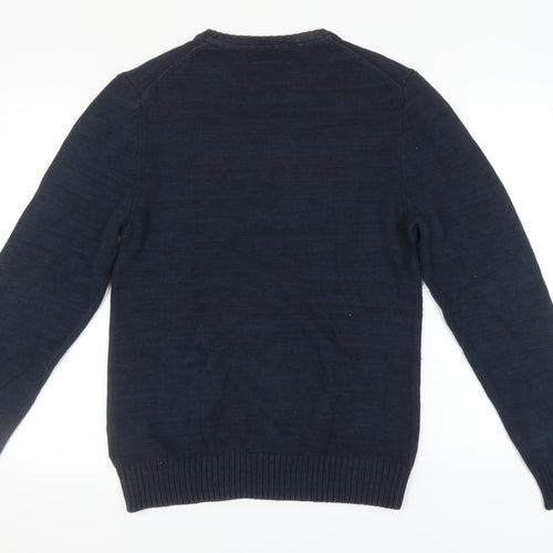 H&M Men's Blue Pullover Jumper M - Casual Style