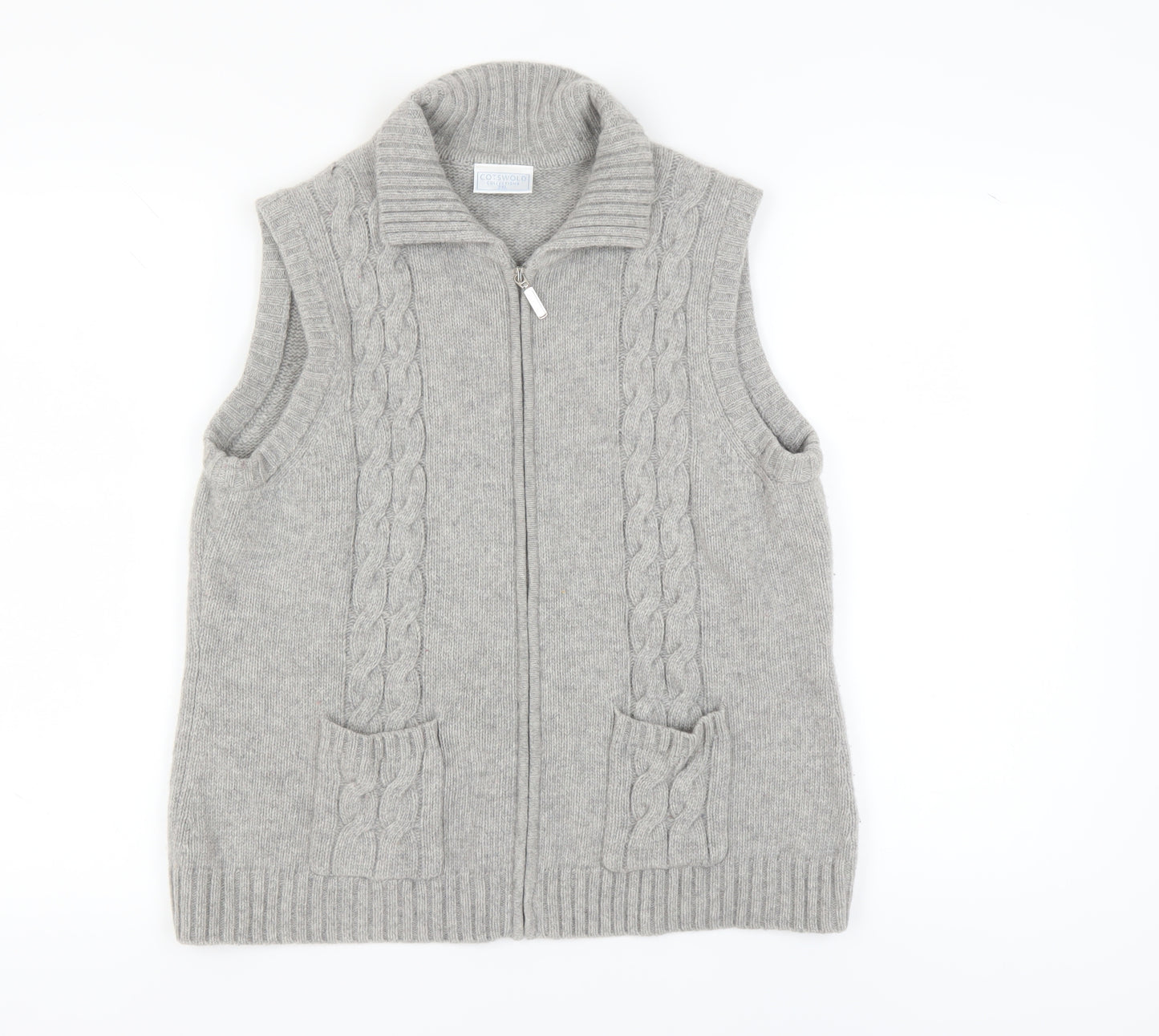 Cotswold Collections Grey Wool Cashmere Women’s Vest 2XL