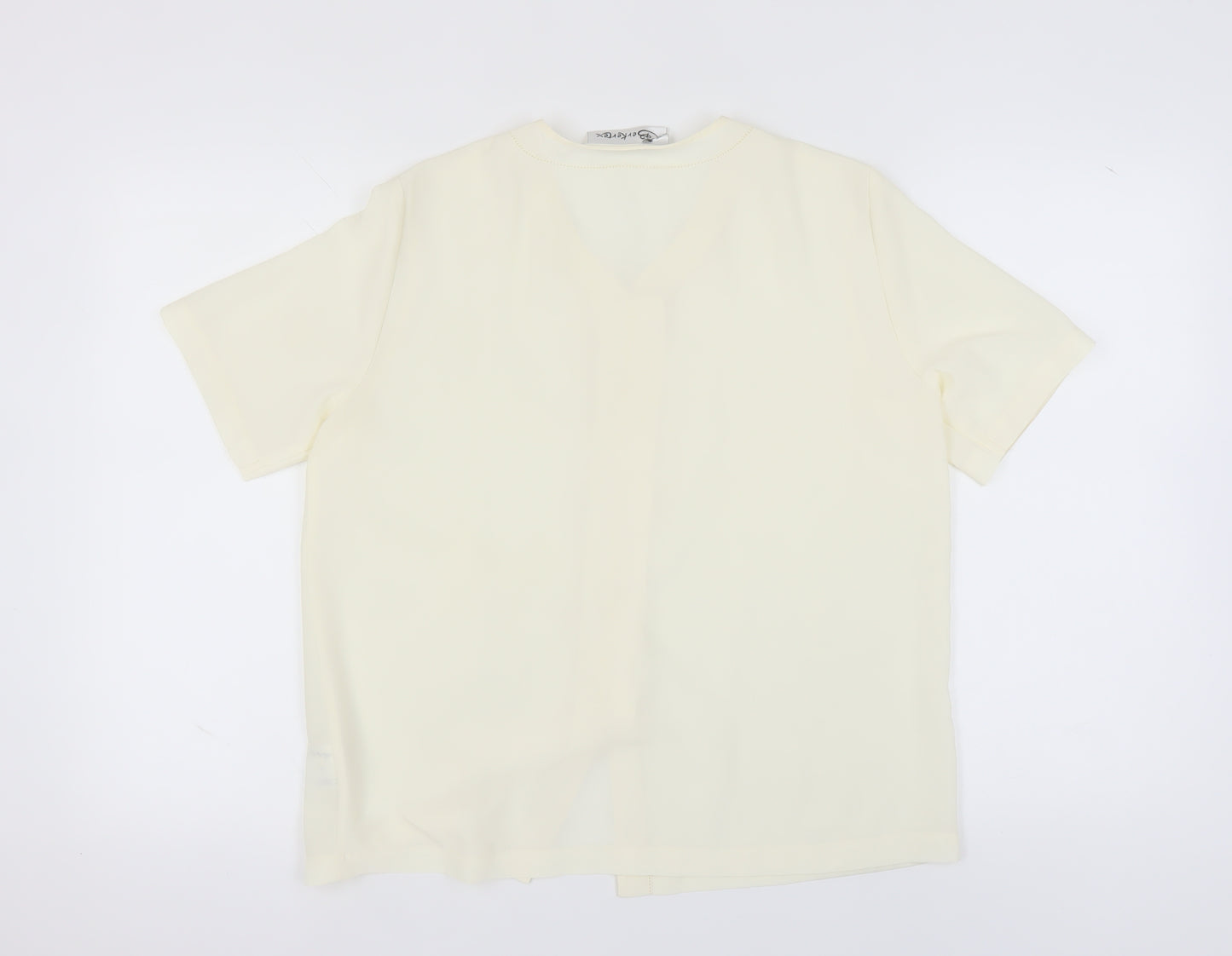 Berkertex Women's Ivory Button-Up Shirt, Size 14