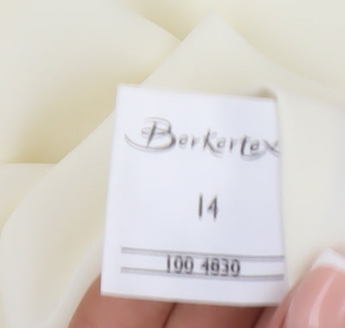 Berkertex Women's Ivory Button-Up Shirt, Size 14