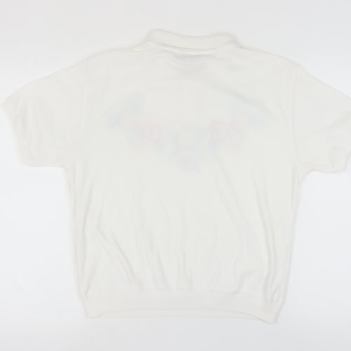 Kate Collins Women's White Polo - Size L - Petites