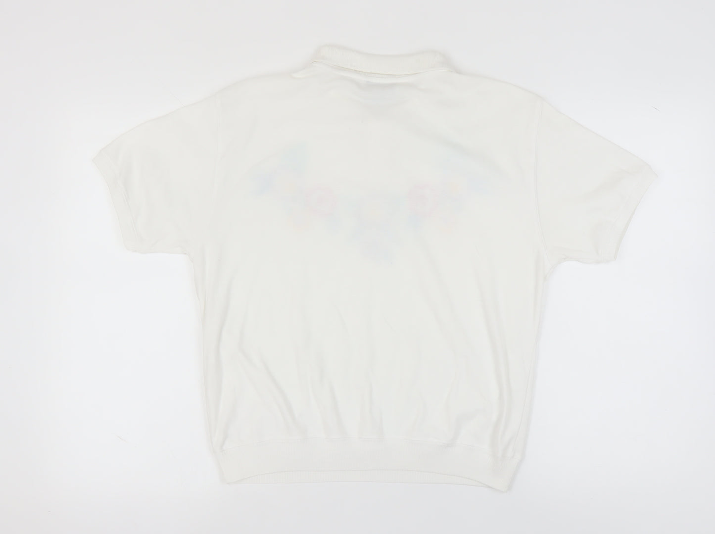 Kate Collins Women's White Polo - Size L - Petites